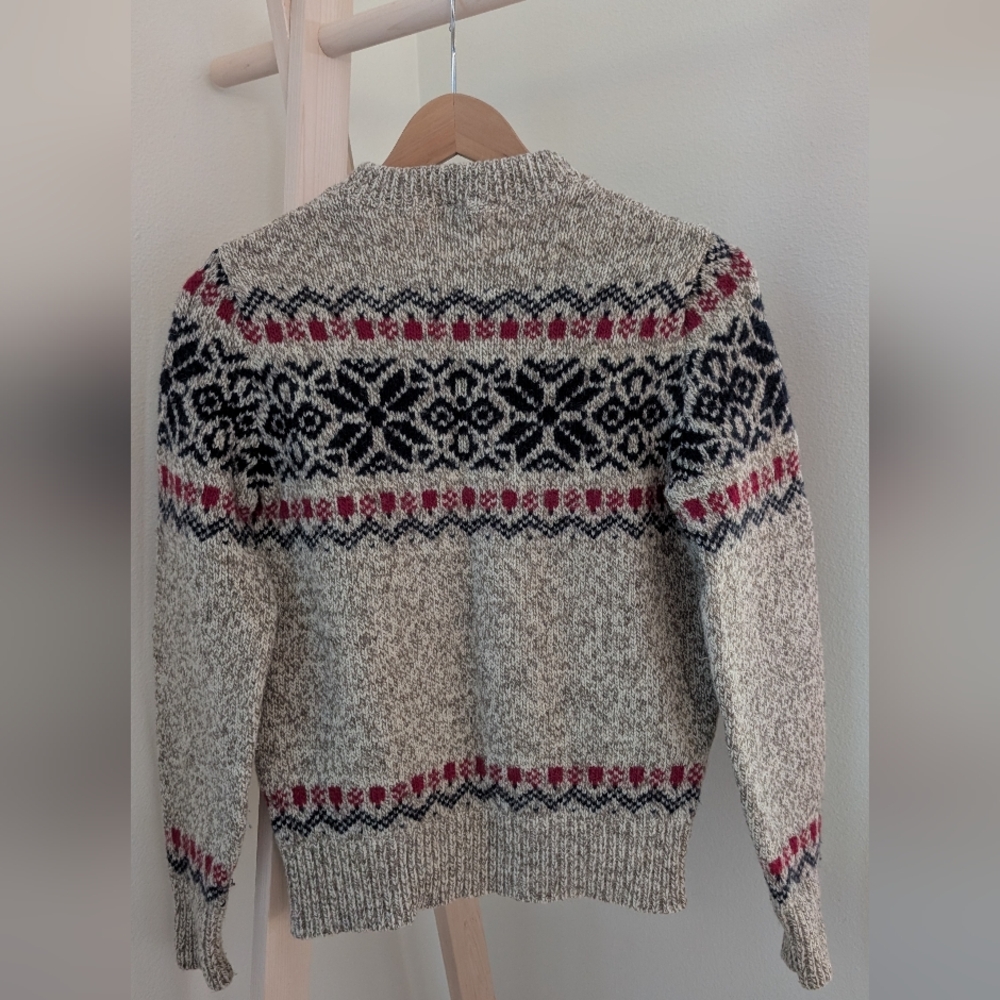 SOLD✨ Vintage L.L. Bean Nordic Patterned Sweater, Sz M - Picture 3 of 7